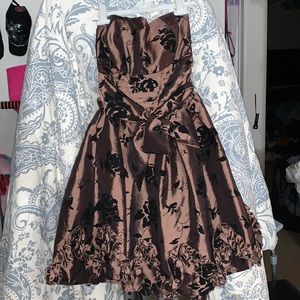 Strapless evening dress